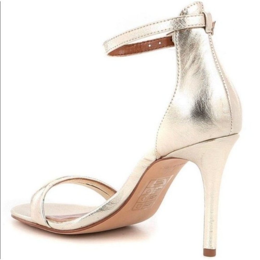 H by Halston Alison Gold Metallic Crackle Heels - Picture 4 of 6